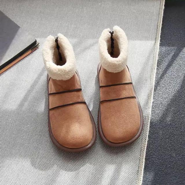 Fleece-Lined Short Snow Boots Product Image