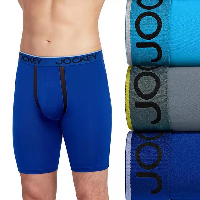 Mens Jockey 3-Pack Chafe-Proof Pouch Microfiber 8.5 Long Leg Boxer Briefs Product Image