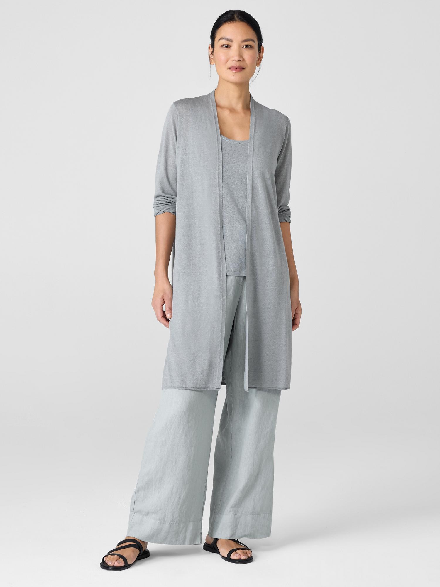 EILEEN FISHER Organic Linen Cotton Long Cardiganfemale Product Image