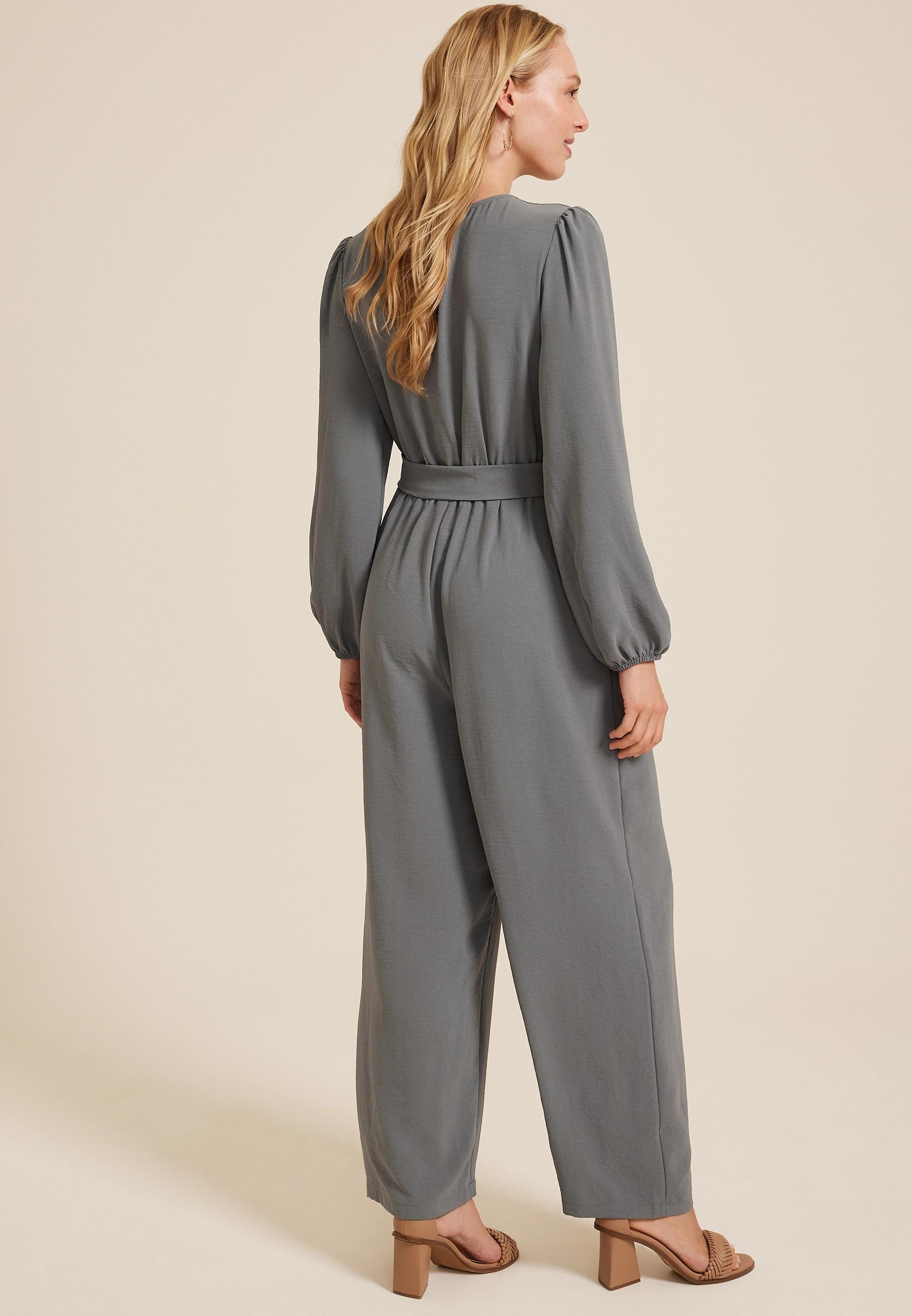 Surplice Tie Waist Jumpsuit Product Image