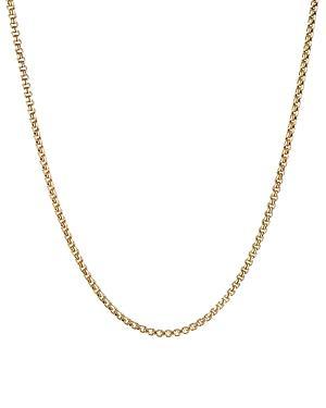 Mens Box Chain Necklace in 18K Yellow Gold Product Image