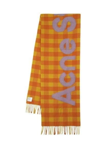 Veda Scarf - Wool - Orange/purple Product Image