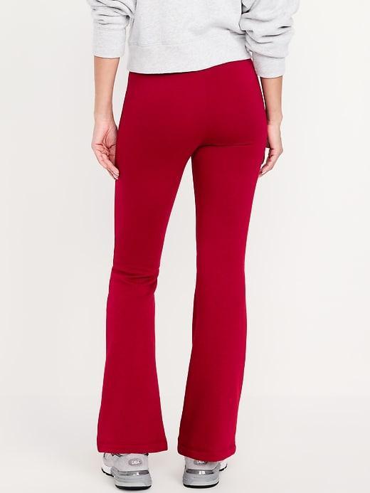 High-Waisted Fleece-Lined Flare Leggings Product Image