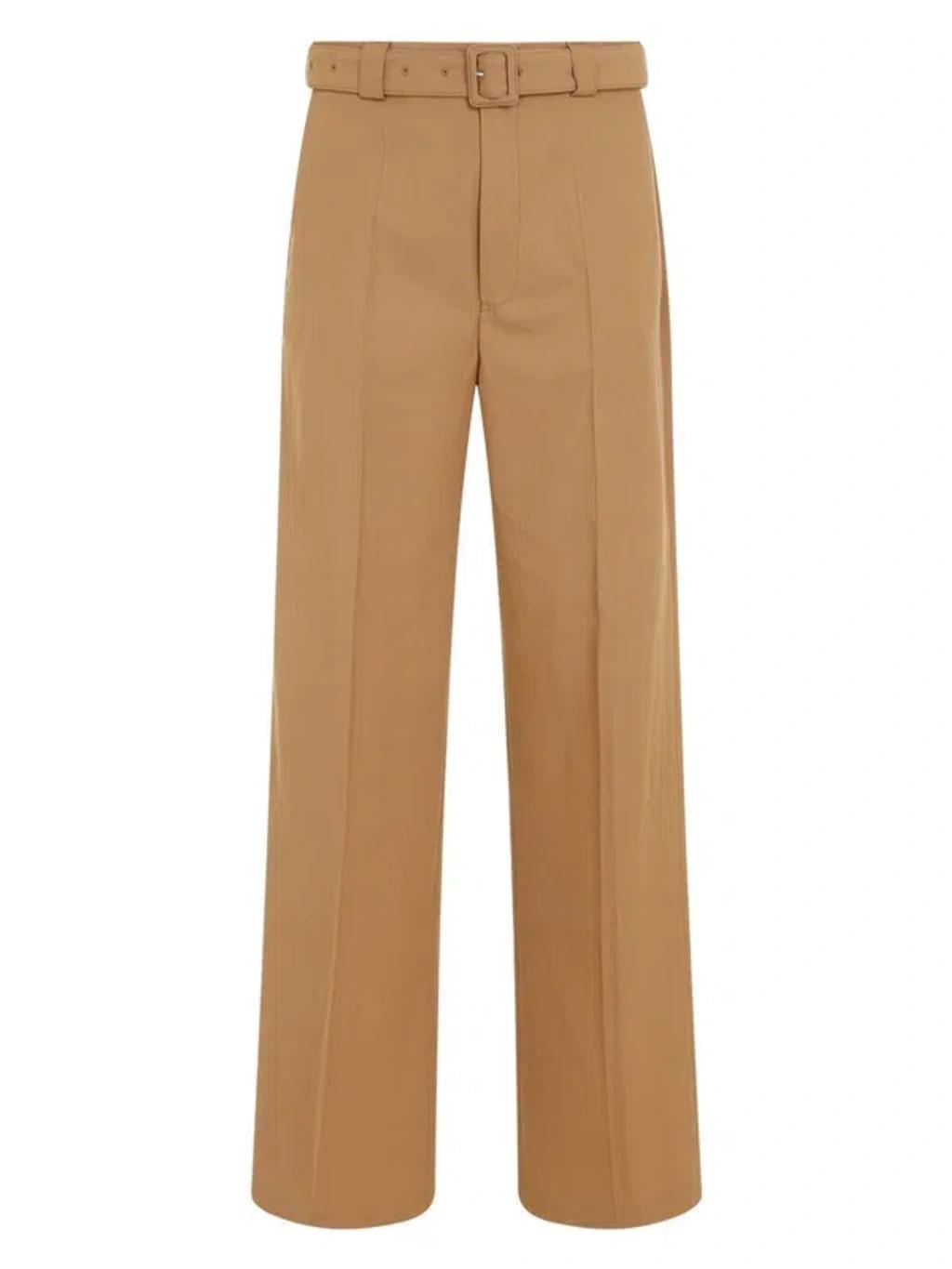 DRIES VAN NOTEN Straight Leg Tailored Trousers In Brown Product Image