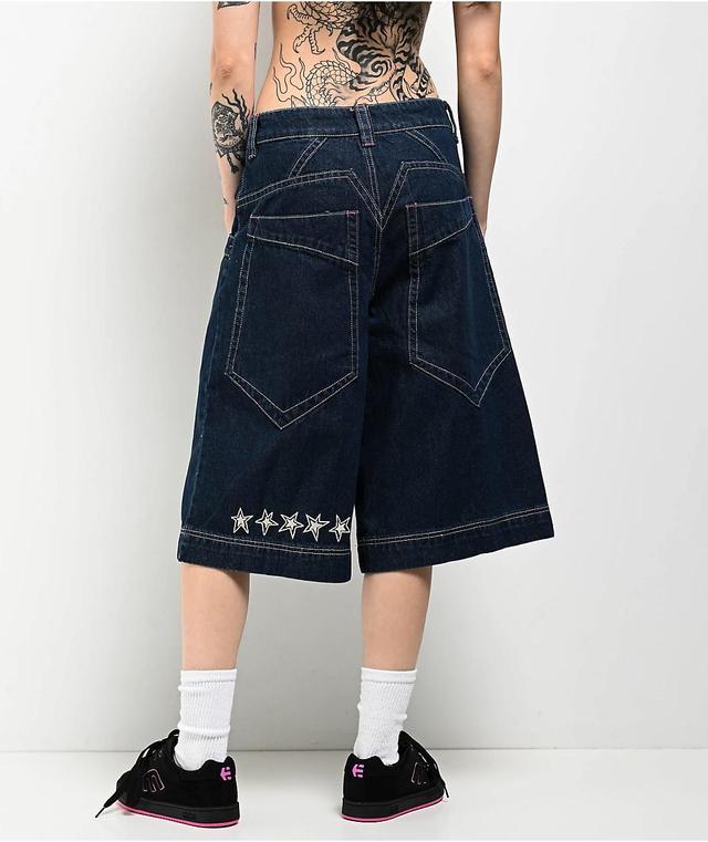 A.LAB Analog Star Turntable Denim Shorts Product Image