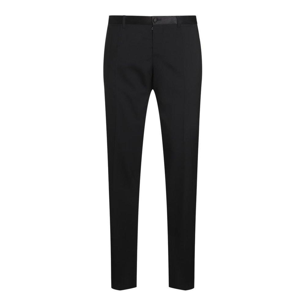 Classic Buttoned Trousers In Black Product Image