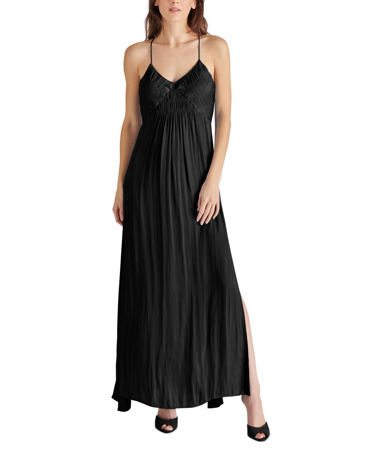 Steve Madden Womens Brianna Smocked Tie-Back Maxi Dress Product Image