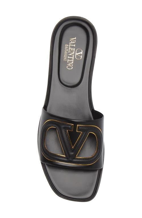 Vlogo Cutout Slide Sandal In Black Product Image