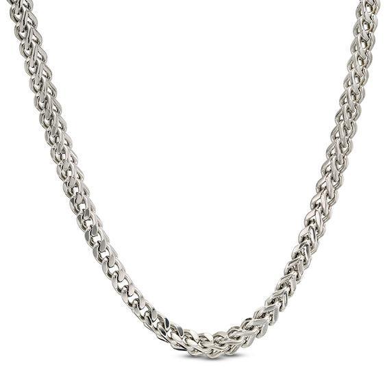 Men's 3.25mm Franco Snake Chain Necklace in Stainless Steel - 24" Product Image