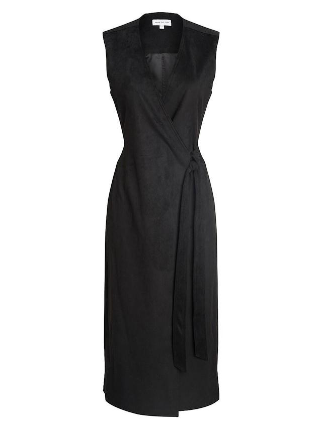 Womens Paulina Faux Suede Wrap Dress Product Image