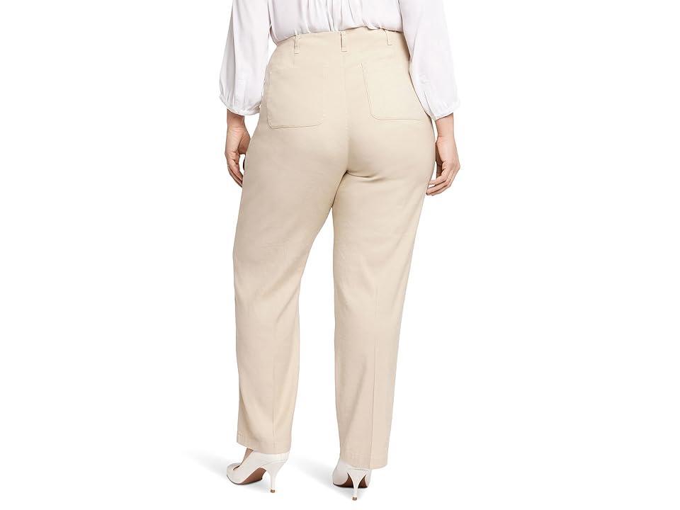 NYDJ Marilyn Straight Leg Linen Blend Trousers Product Image