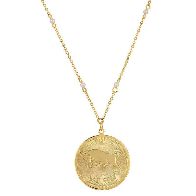 1928 Gold-tone Sagittarius Pendant Necklace, Womens, May Product Image