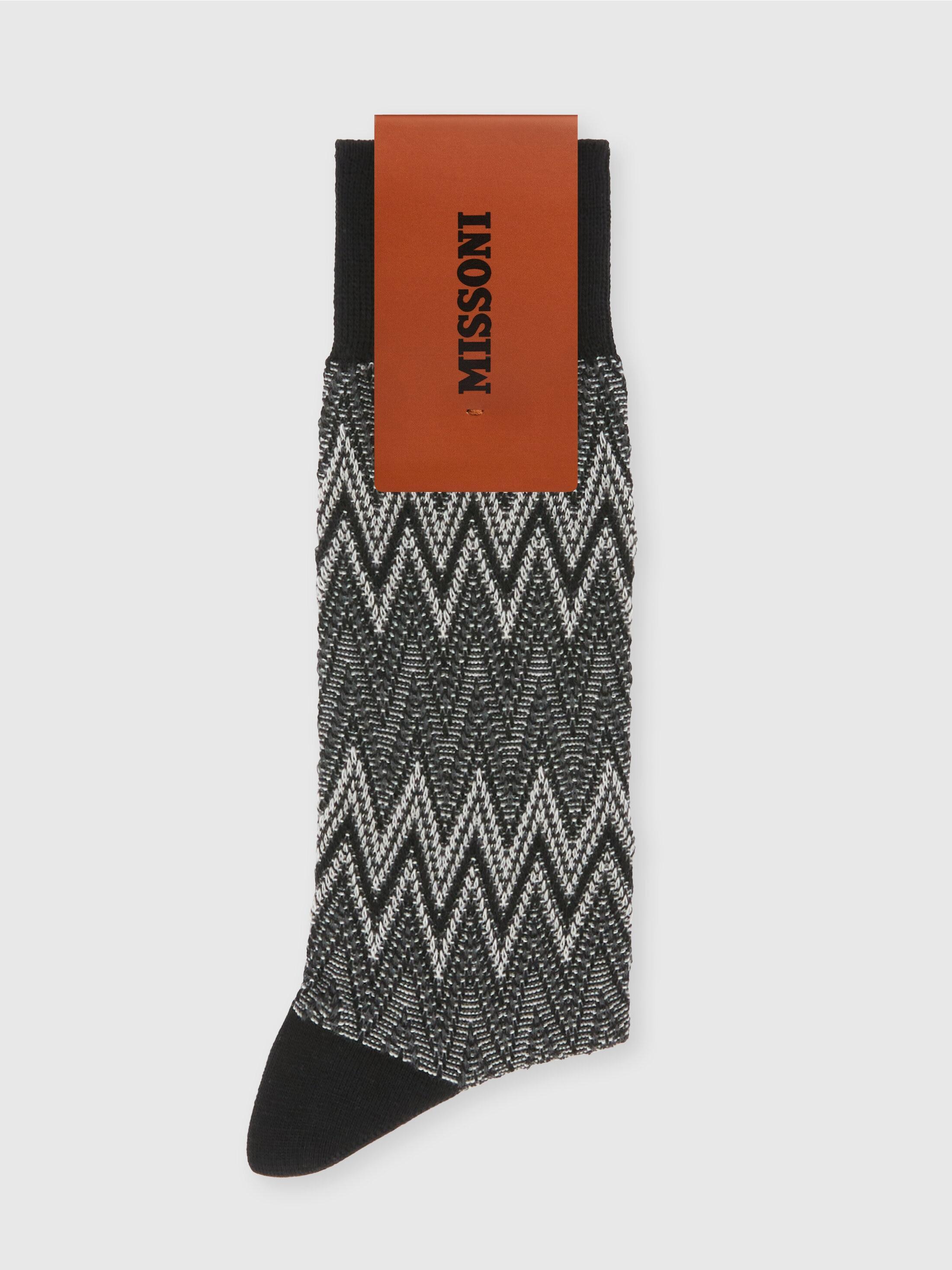 Zig zag cotton blend socks Product Image