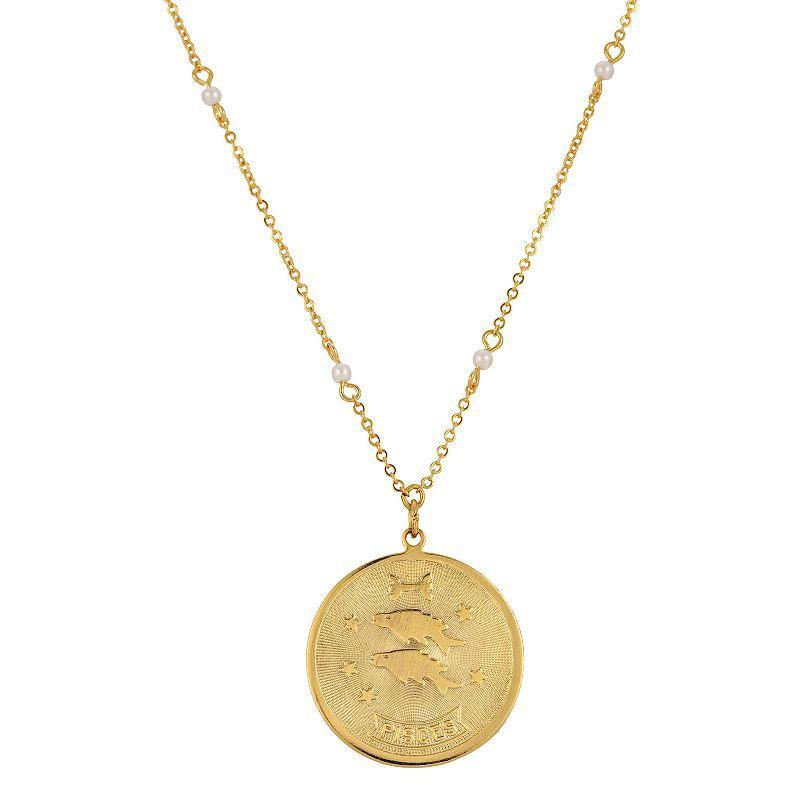 1928 Gold-tone Sagittarius Pendant Necklace, Womens, May Product Image