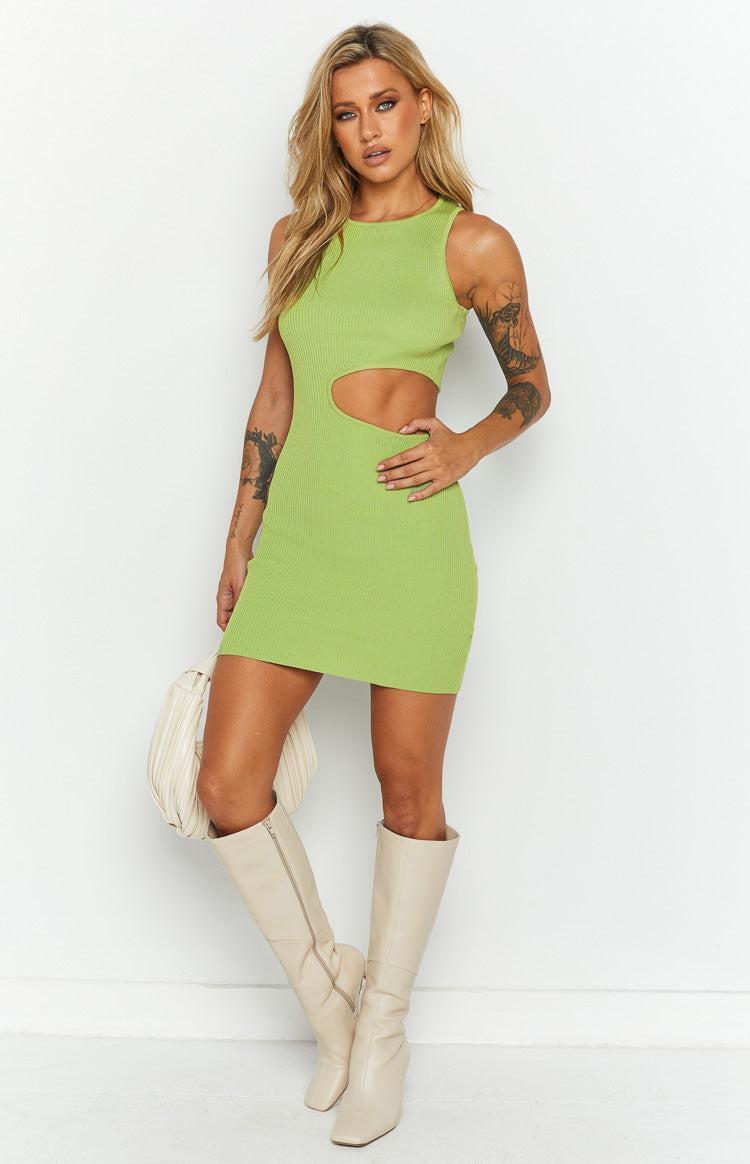 Jacinta Green Cut Out Mini Dress Product Image