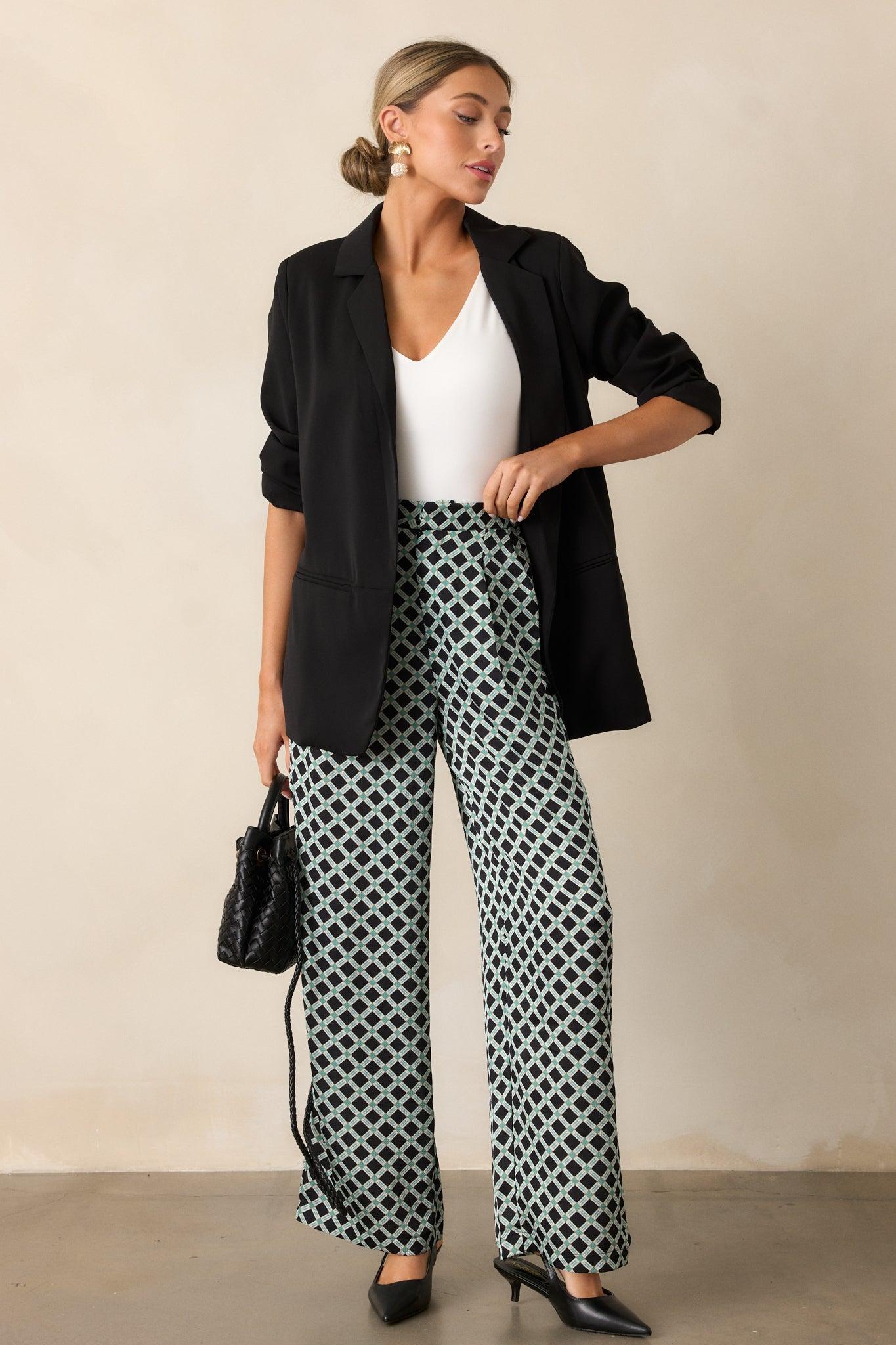 MINKPINK Nova Black Wide Leg Pant Product Image