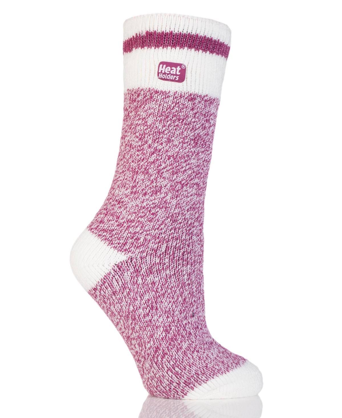 Heat Holders Womens Snowdrop Cream Block Twist Crew Socks Product Image