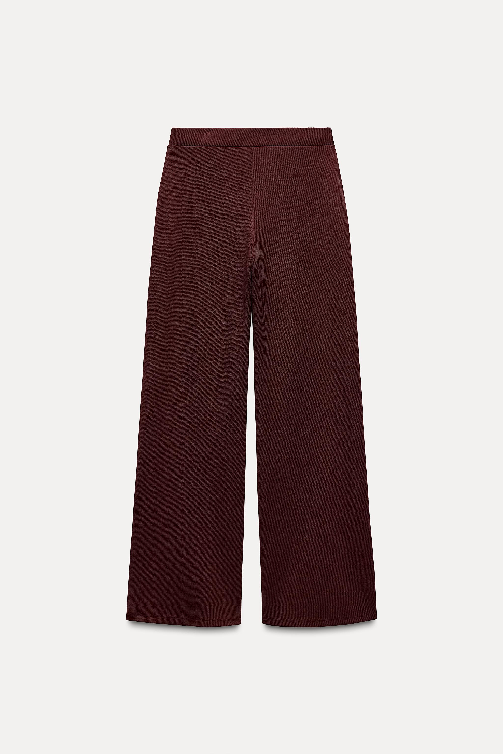 WIDE LEG RIBBED PANTS Product Image