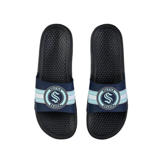 FOCO Seattle Kraken Stripe Raised Slide Sandals, Mens Product Image