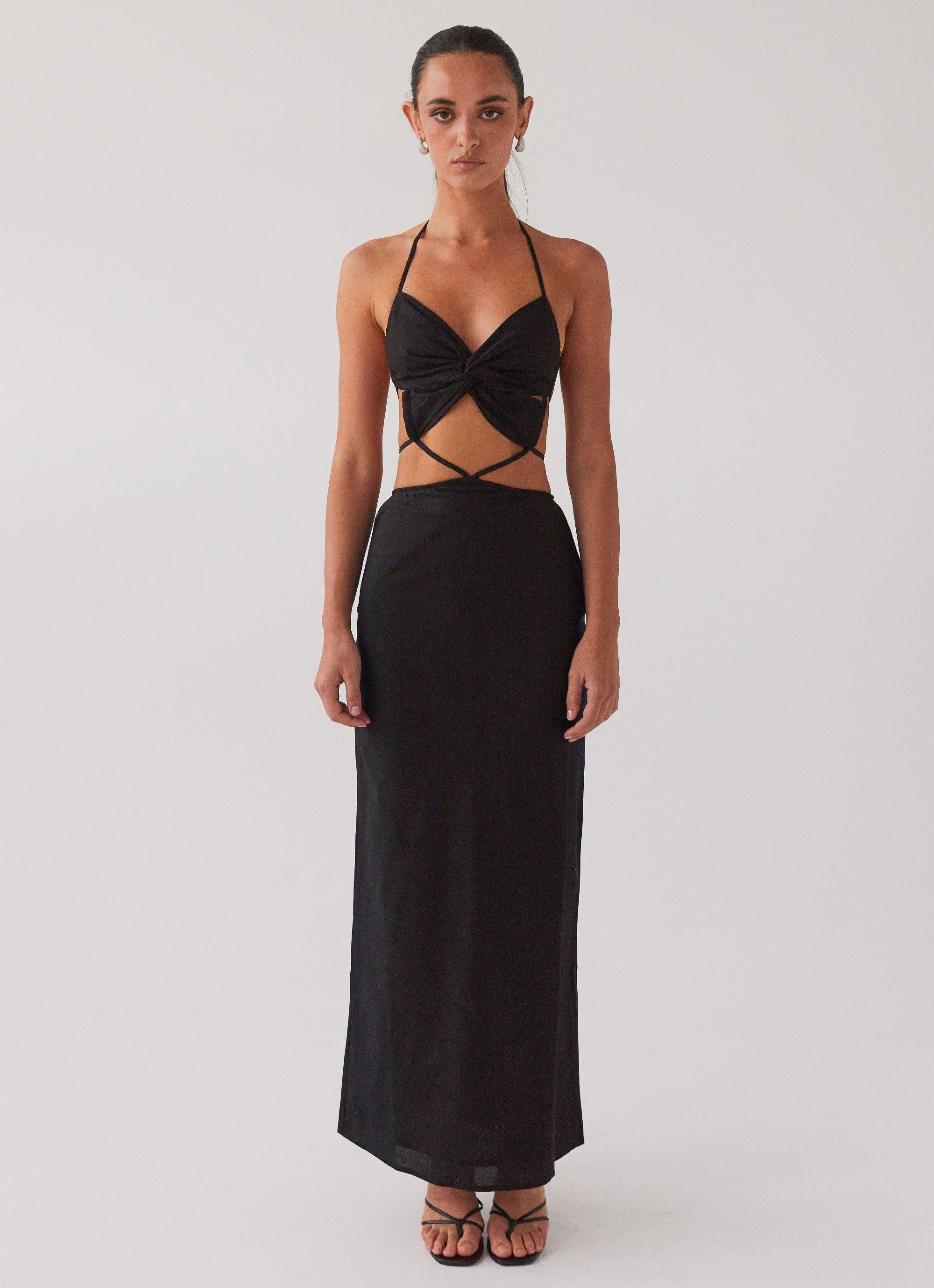 Summers In Saint Tropez Maxi Dress - Black Product Image