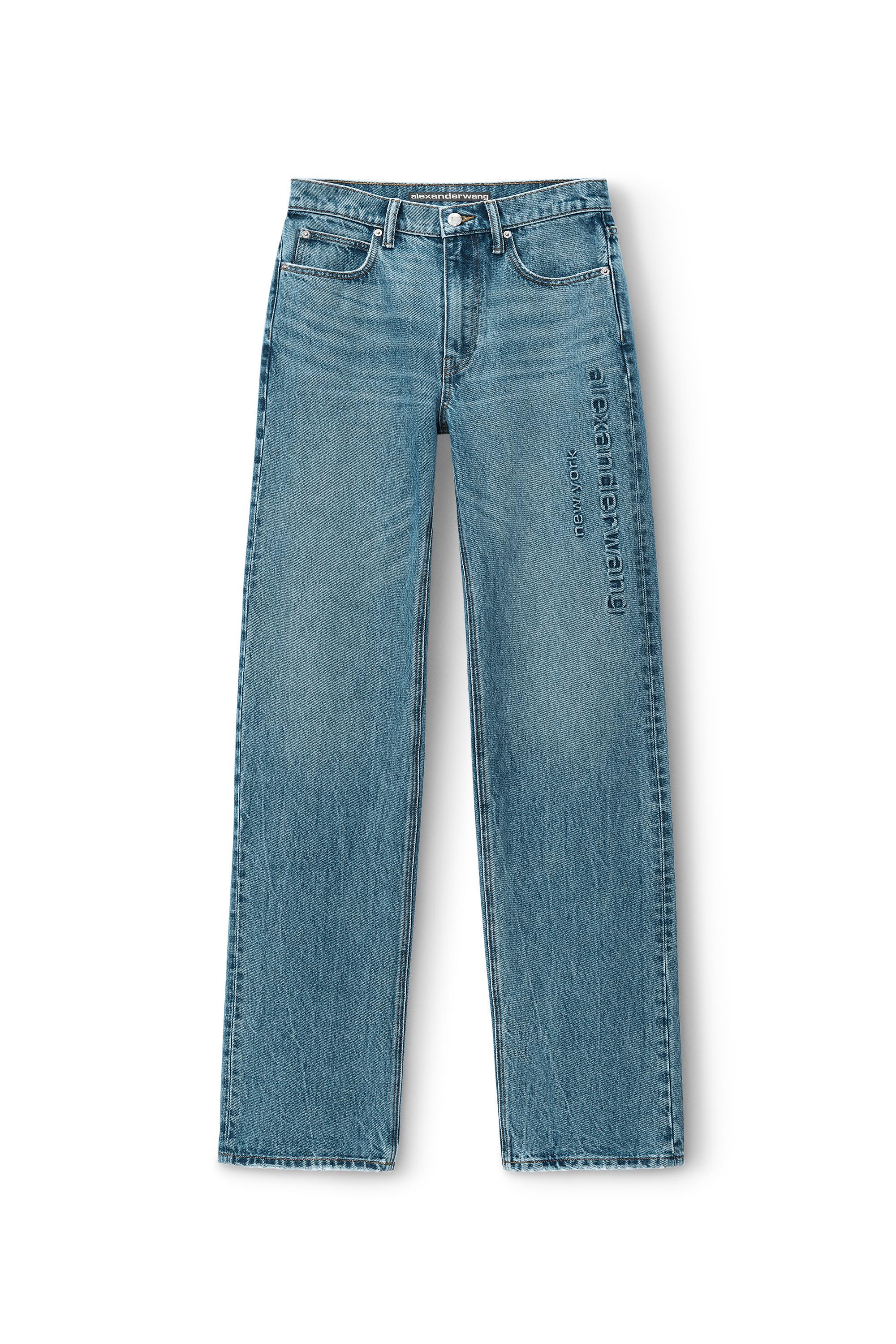 Ez Mid Rise Jeans With Embossed Logo Product Image