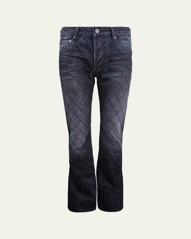 Mens Jimmy Quilted Flare Jeans Product Image