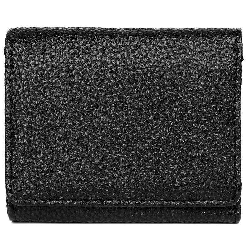 Julia Buxton Solid Pebble Faux Leather Medium Trifold Wallet Product Image