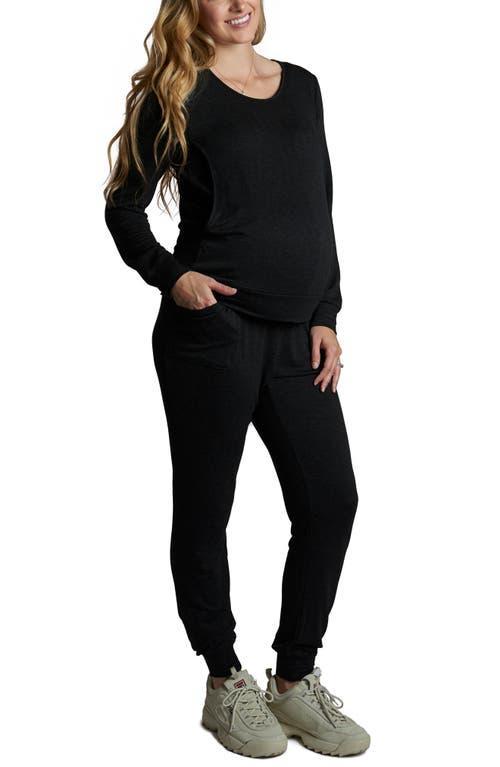 Everly Grey Maternity Whitney 2-Piece /Nursing Top & Pant Set Product Image