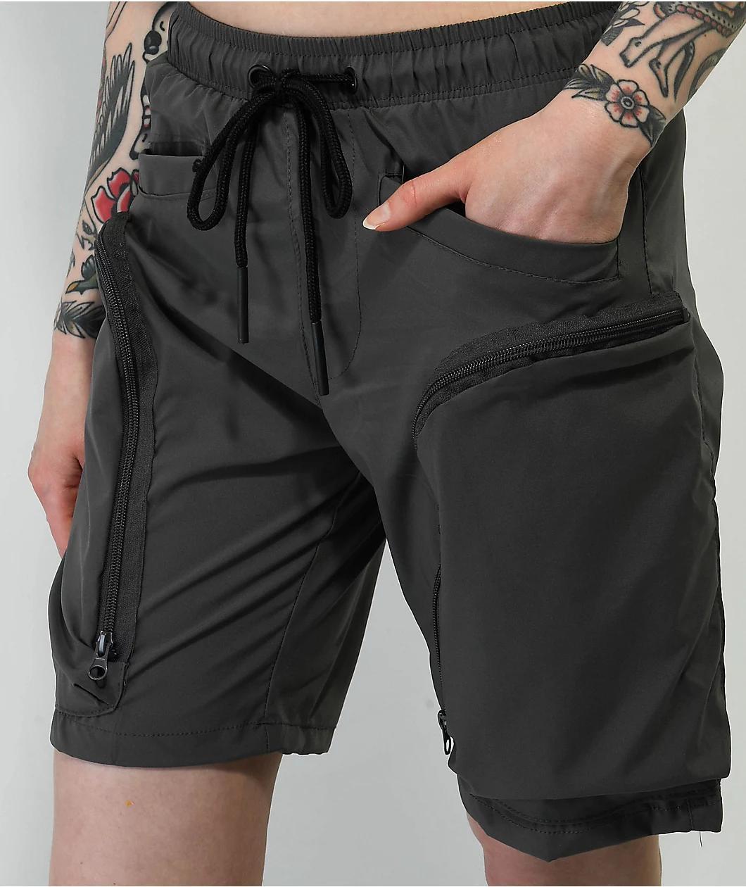 American Stitch Y2K Grey Cargo Shorts Product Image