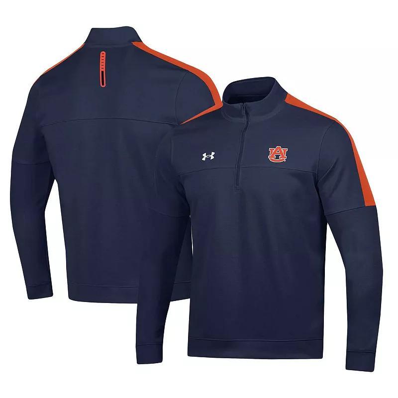 Mens Under Armour Auburn Tigers Motivate Half-Zip Jacket Blue Product Image