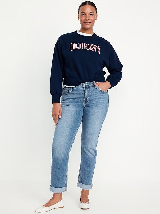 Mid-Rise Wow Boyfriend Straight Jeans Product Image