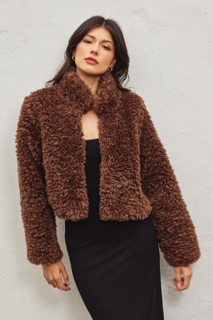 Faux Fur Crop Jacket product image