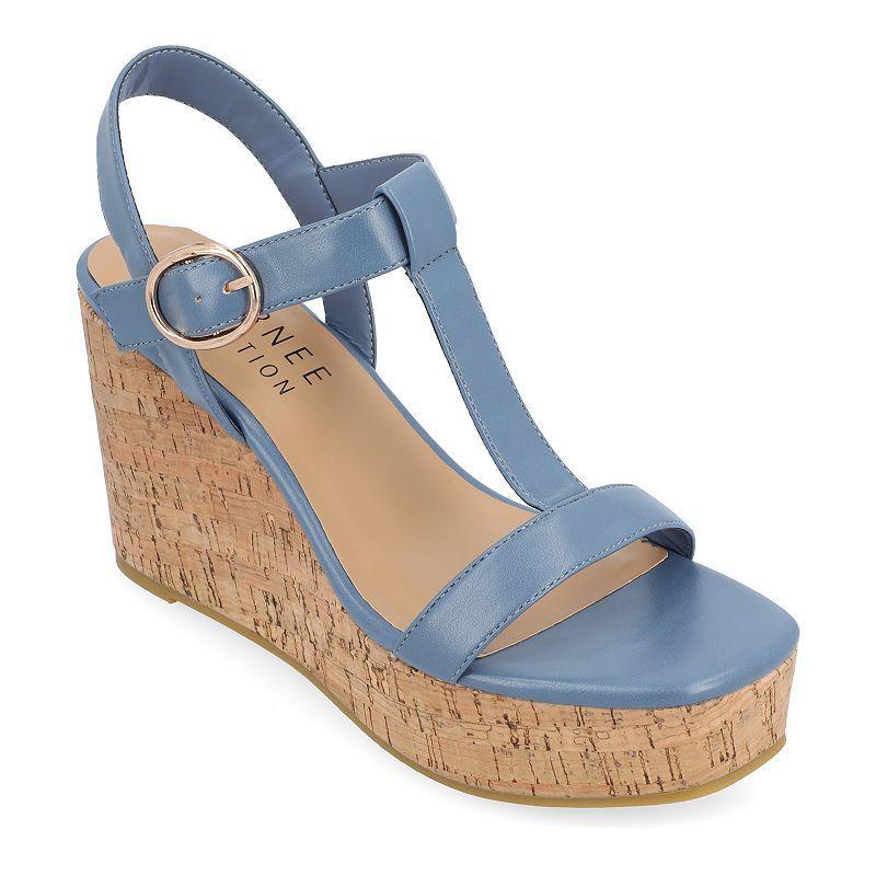 Journee Collection Womens Matildaa Wedge Sandals, 10 Medium Product Image