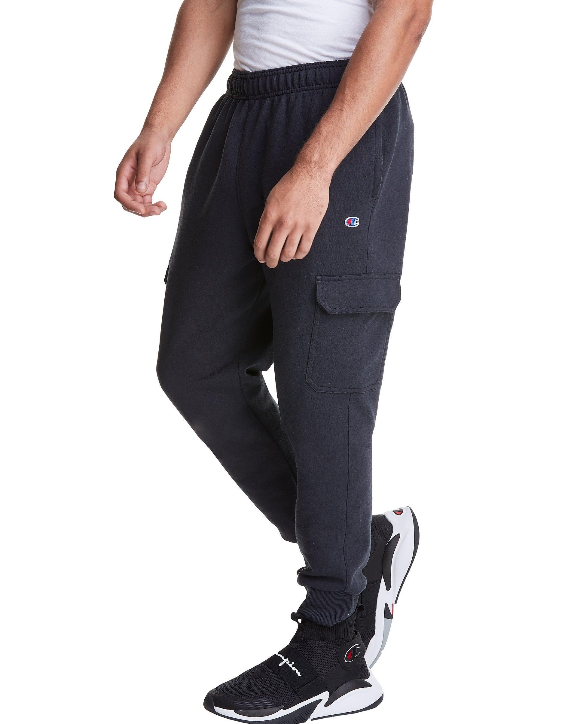 Mens Champion Powerblend Cargo Joggers, 29 Oxford Grey 2XL Product Image