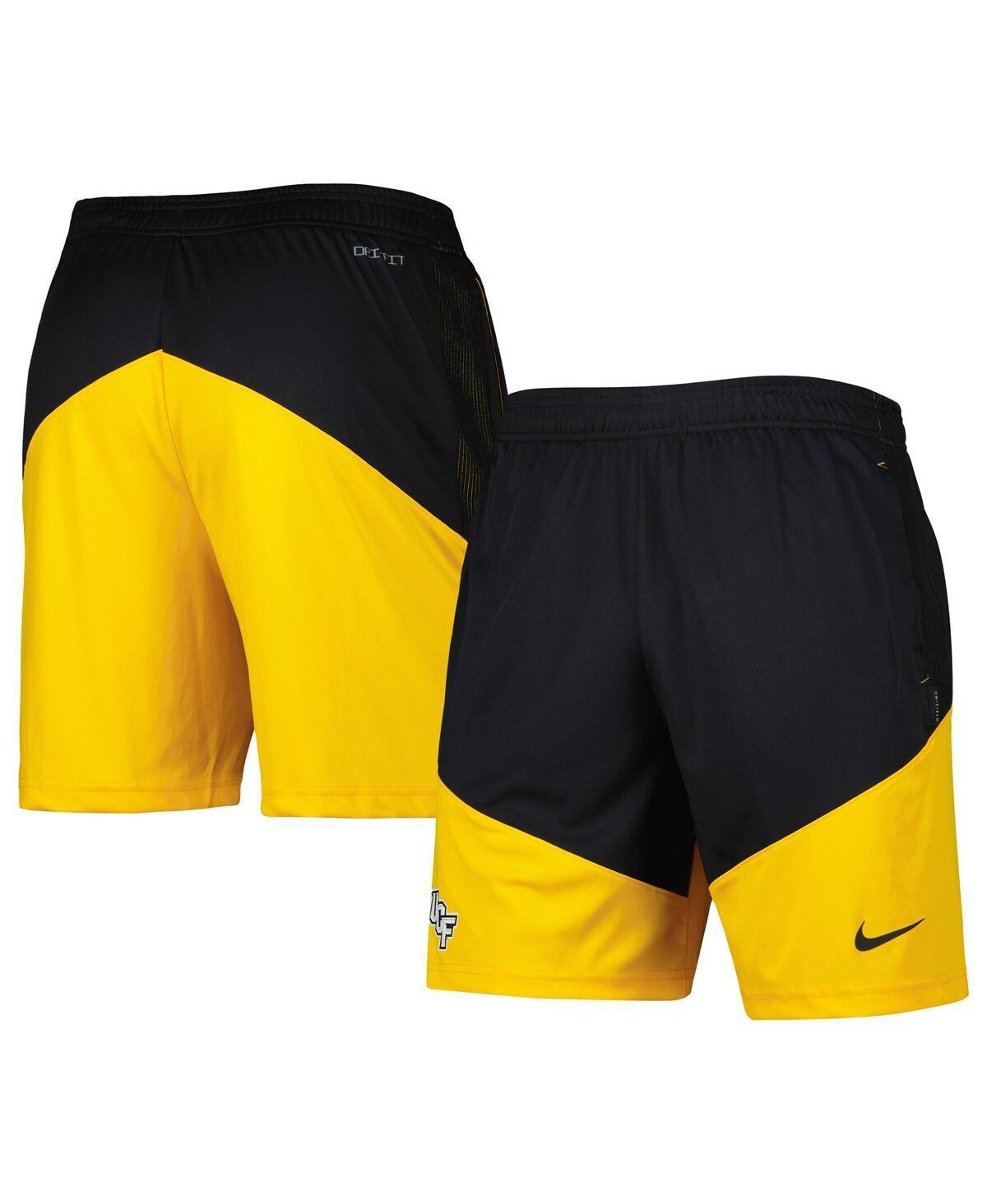 Mens Nike Black and Gold Ucf Knights Player Performance Lounge Shorts - Black Product Image