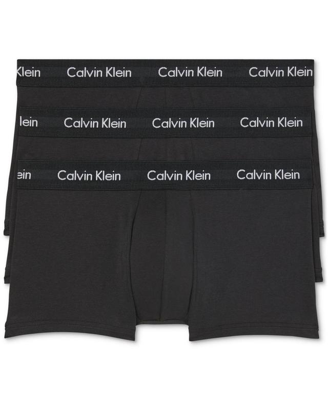 Calvin Klein Underwear Cotton Stretch Low Rise Trunks 3-Pack Men's Underwear Product Image