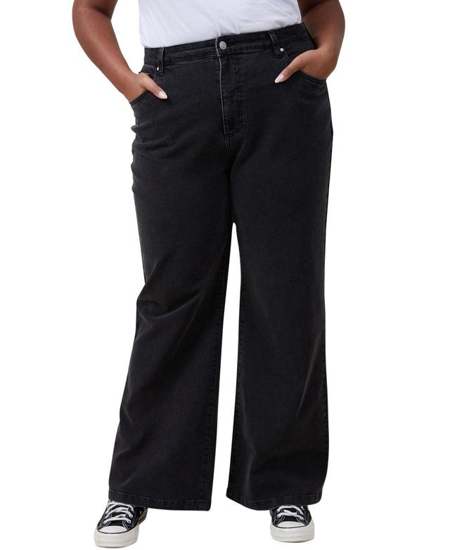 Cotton On Womens Curvy Stretch Wide Jean Product Image