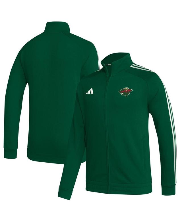 Mens adidas Minnesota Wild Raglan Full-Zip Track Jacket Product Image