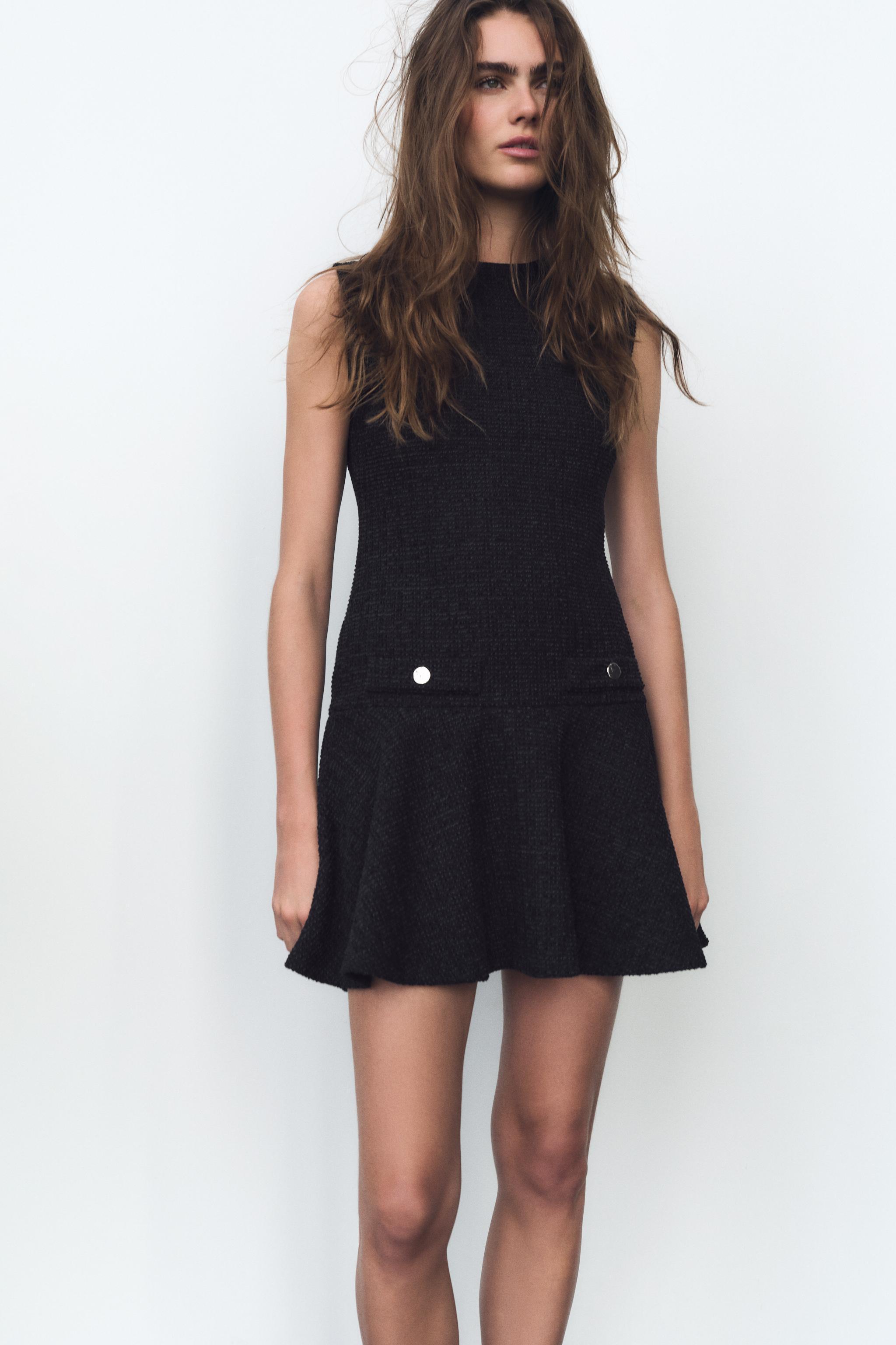 TEXTURED SHORT DRESS Product Image