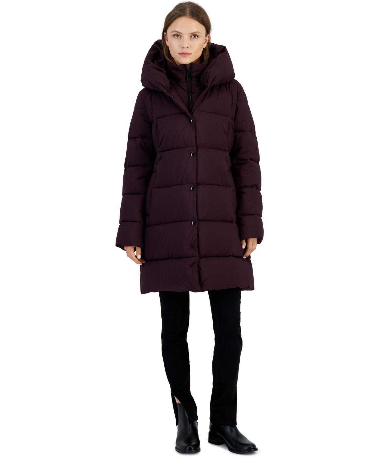 Women's Oversized-Collar Hooded Puffer Coat Product Image