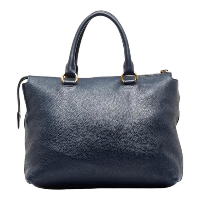 Vitello Navy Leather Tote Bag () Product Image