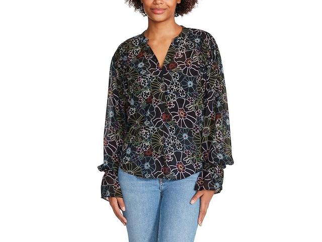 Steve Madden Camella Blouse in Black. Size S. Product Image