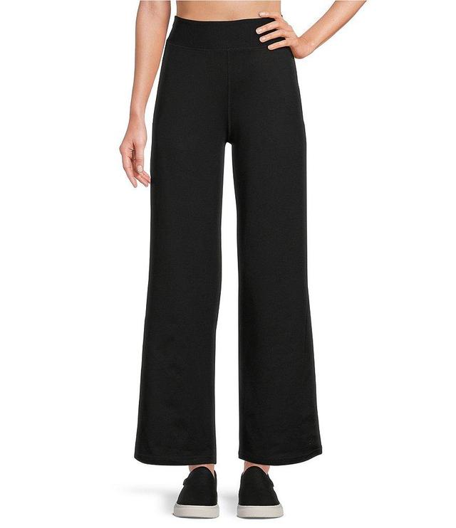 Kinesis High Waisted Wide Leg Jersey Knit Pants Product Image