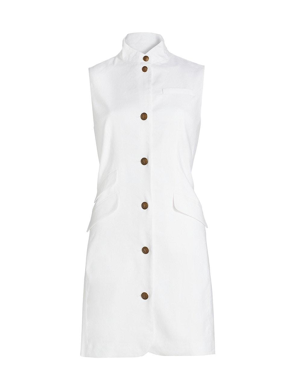 Womens Slade Linen-Blend Vest Minidress product image