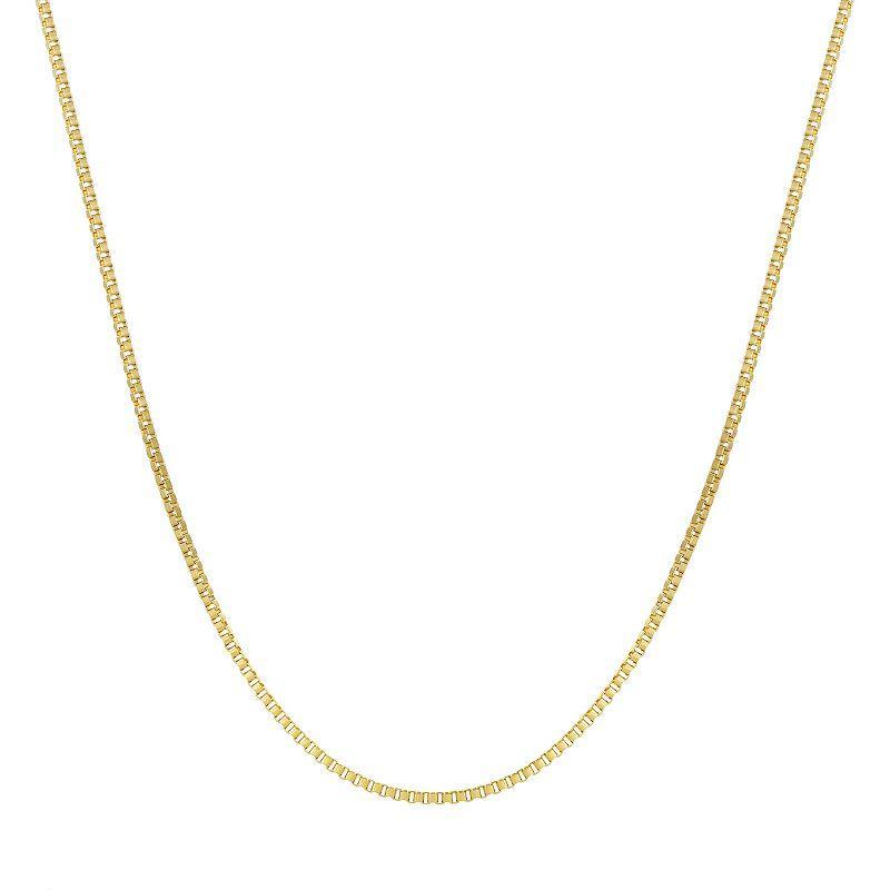 LYNX Stainless Steel Box Chain Necklace, Mens Yellow Product Image