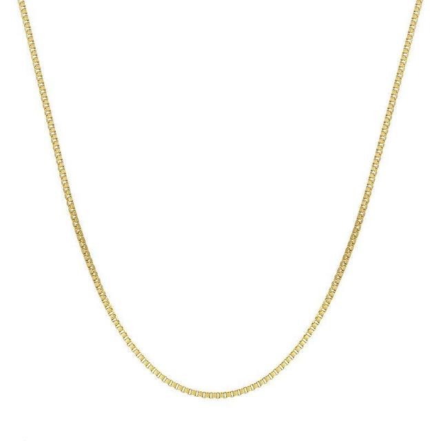 LYNX Stainless Steel Box Chain Necklace, Mens Gold Tone Product Image