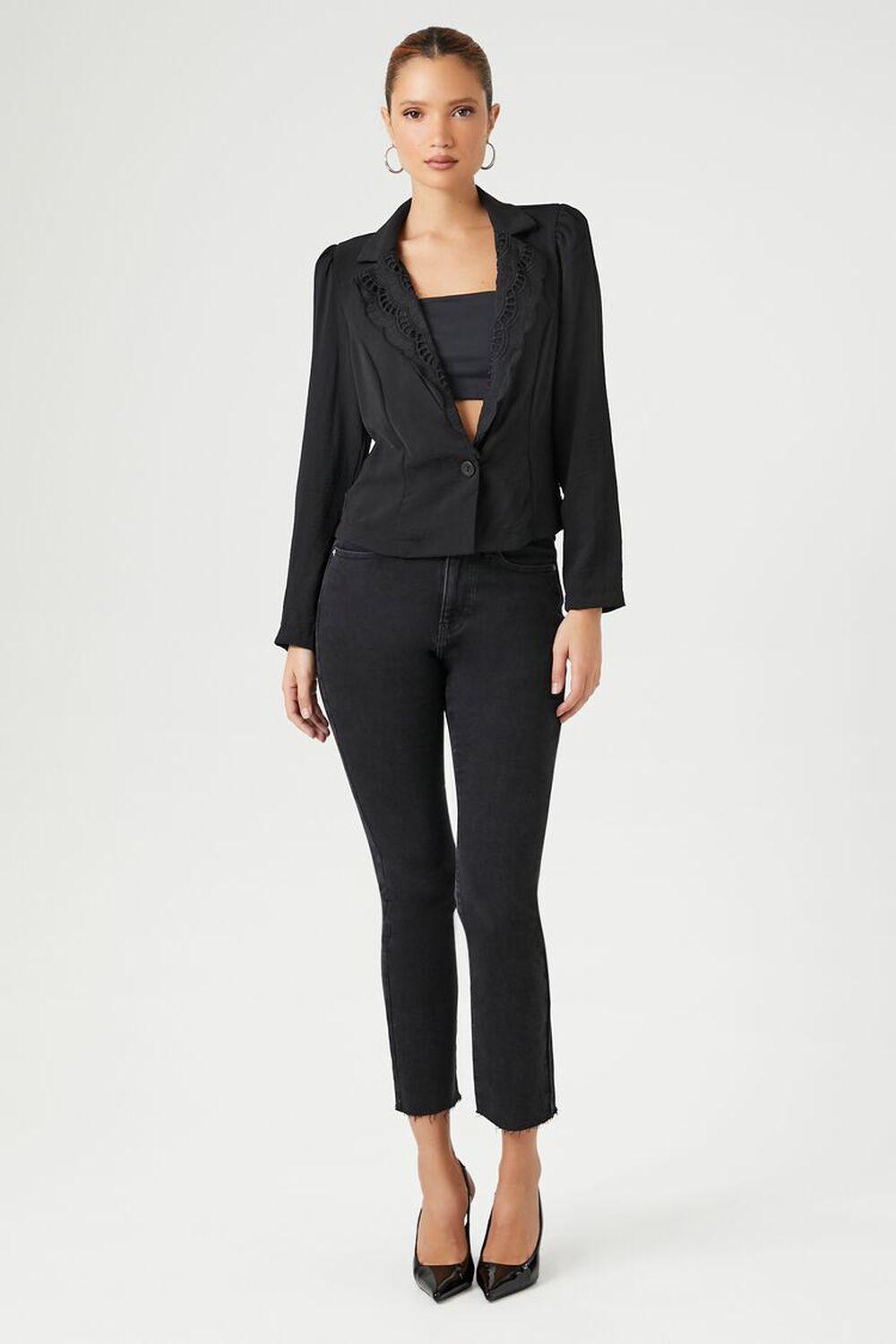 Plunging Crochet Lace Blazer | Forever 21 Product Image