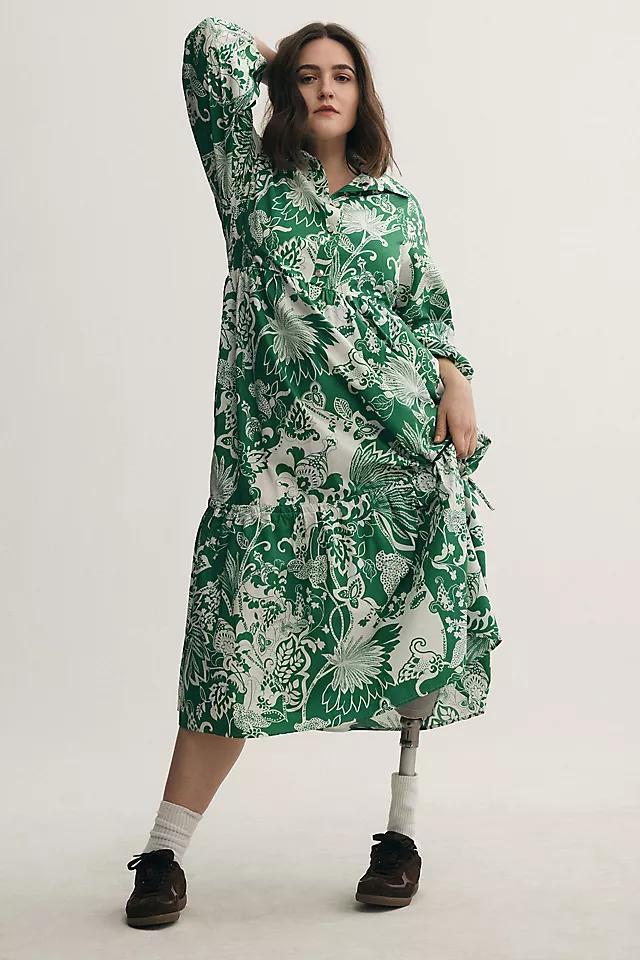 The Bettina Tiered Shirt Dress by Maeve Product Image