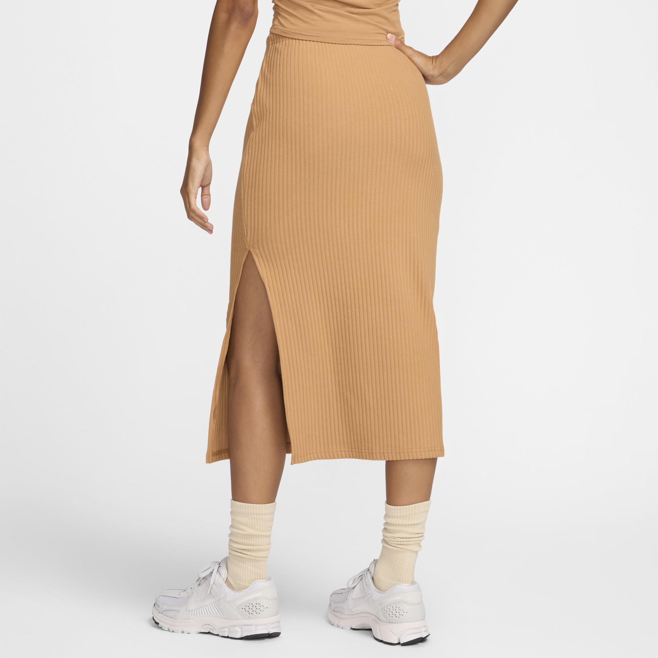 Women's Nike Sportswear Chill Rib Slim Midi Skirt Product Image