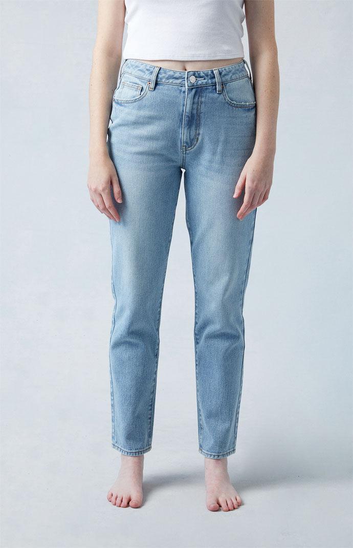 Women's Light Blue Mom Jeans Product Image